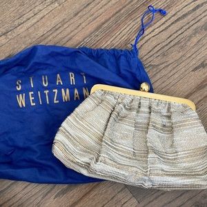 EUC Stuart Weitzman metallic clutch